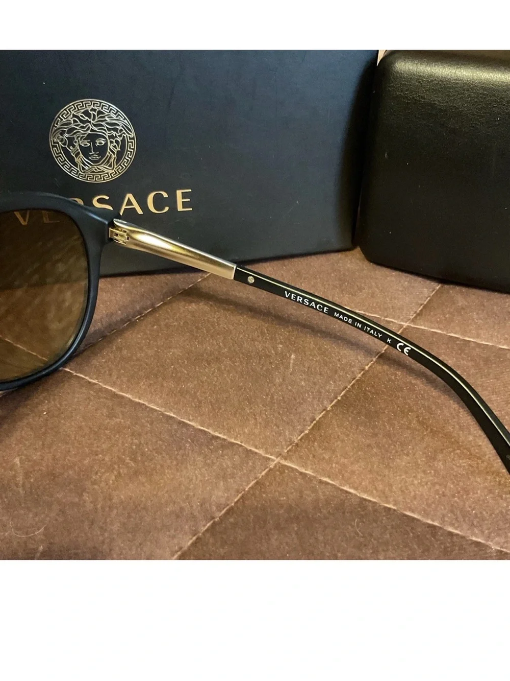 Versace unisex aviator sunglasses mirrored